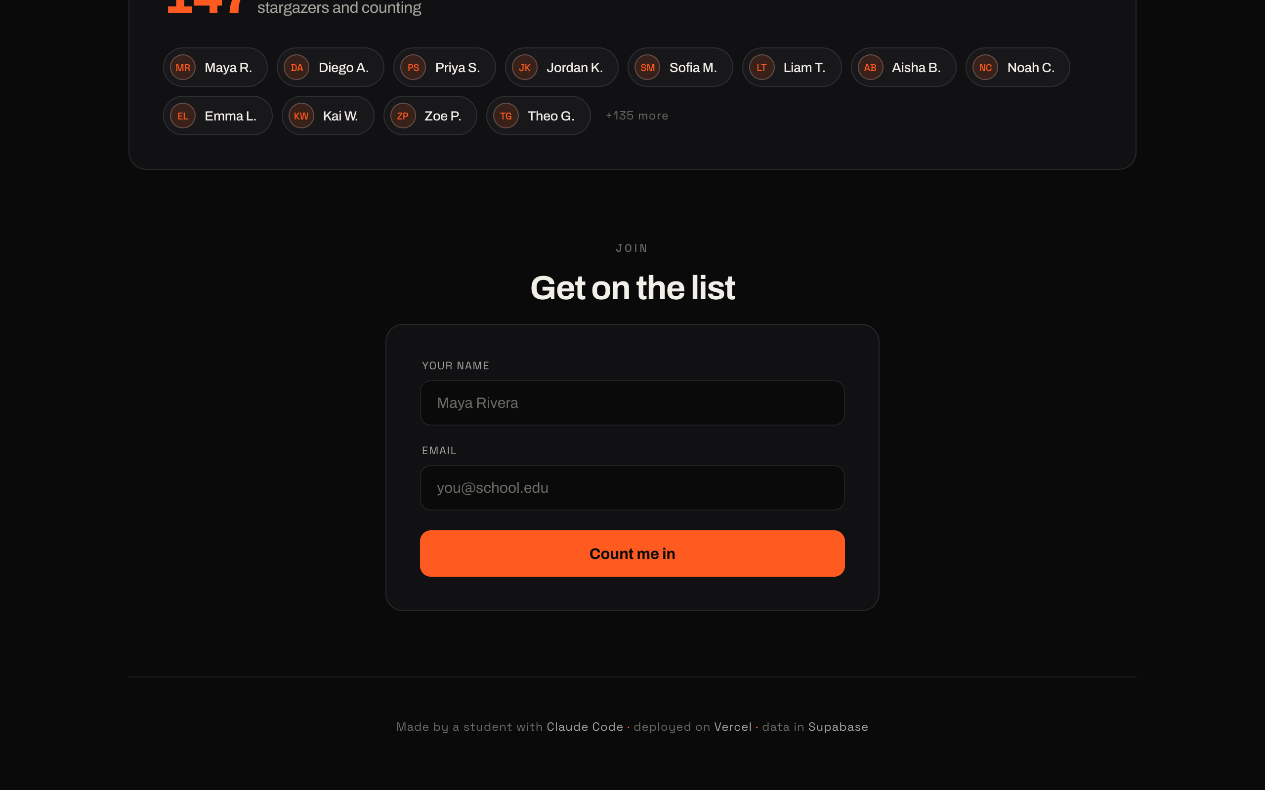 Demo club site — It does things